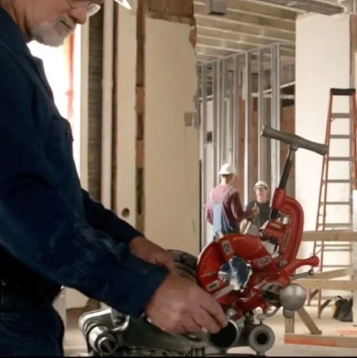 Construction professional at work